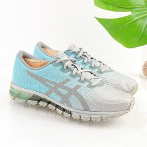 Asics Womens Gel Quantum Running Shoe Size 9 Blue Silver Gray Sneaker Trainer